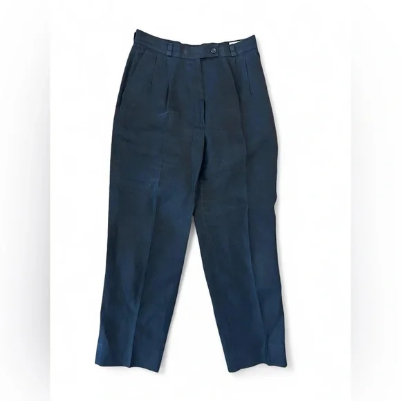 Bernard Zins Sand black organic Linen high-waisted trousers Saks